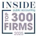 INSIDE Public Accounting Top 300 Firms 2025 award logo.